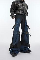Deconstructed Metal Clasp Punk Denim - COPPING THREADS - ArguE CulturE